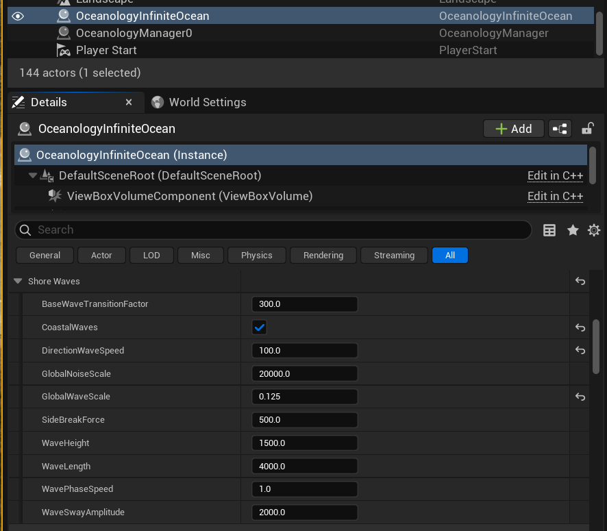 Voxel Box Volume Settings