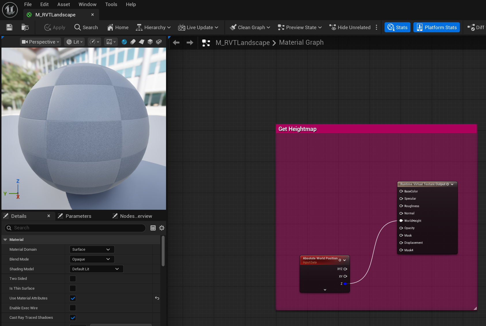 M_RVTLandscape Material Graph