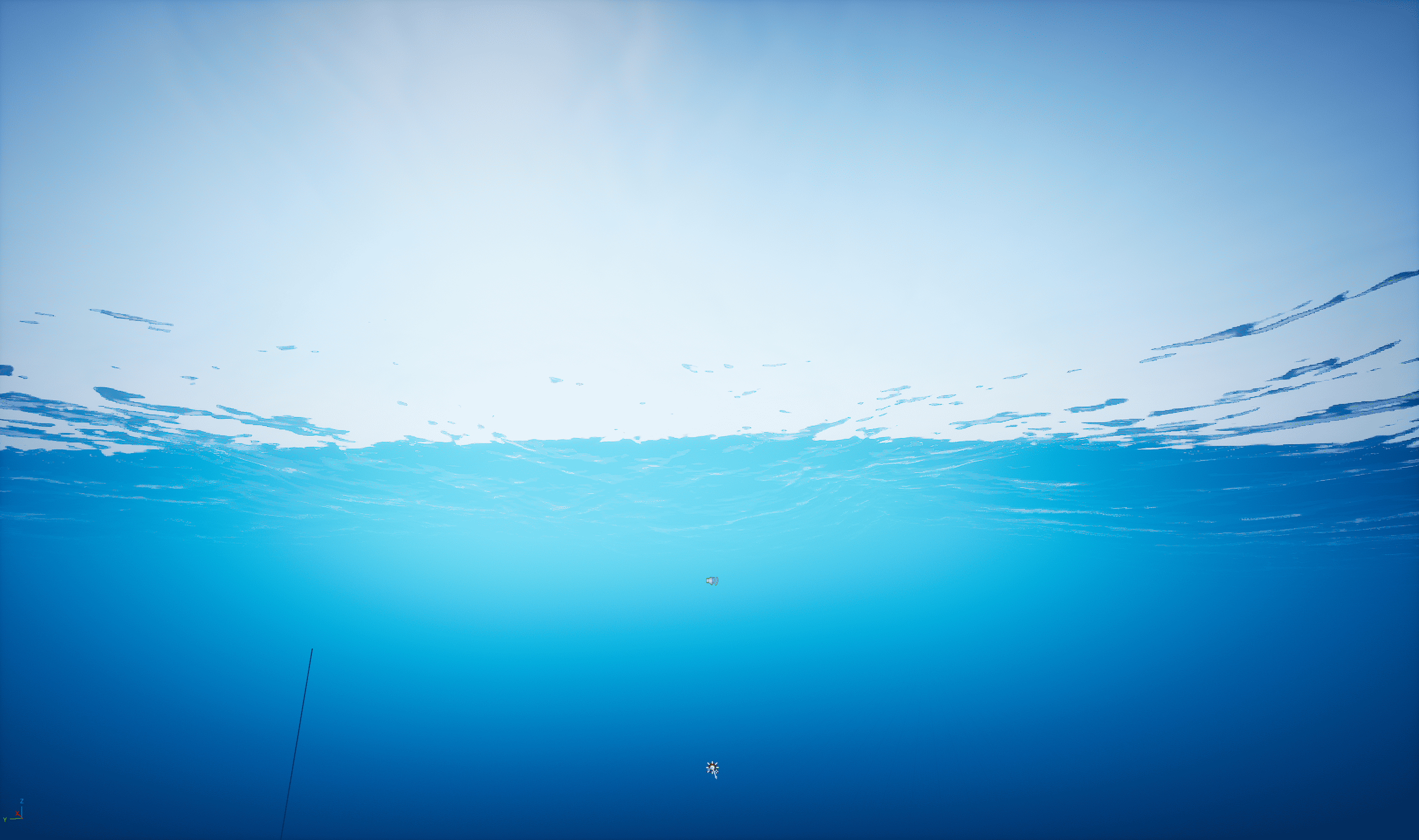 Underwater refraction view