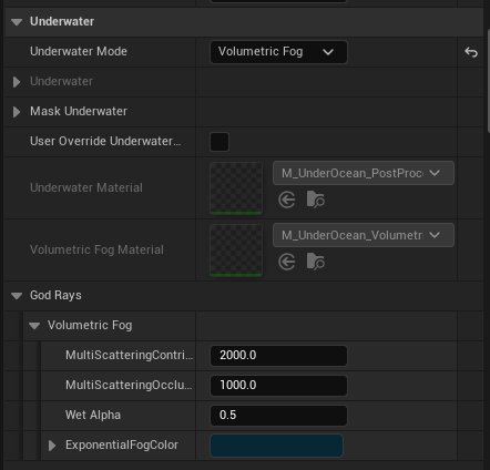 Volumetric Fog mode configuration
