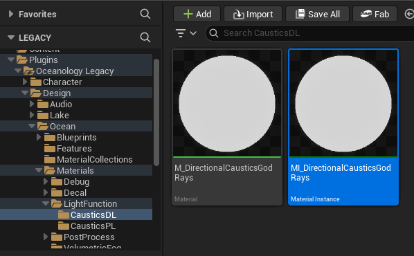 God Rays materials location