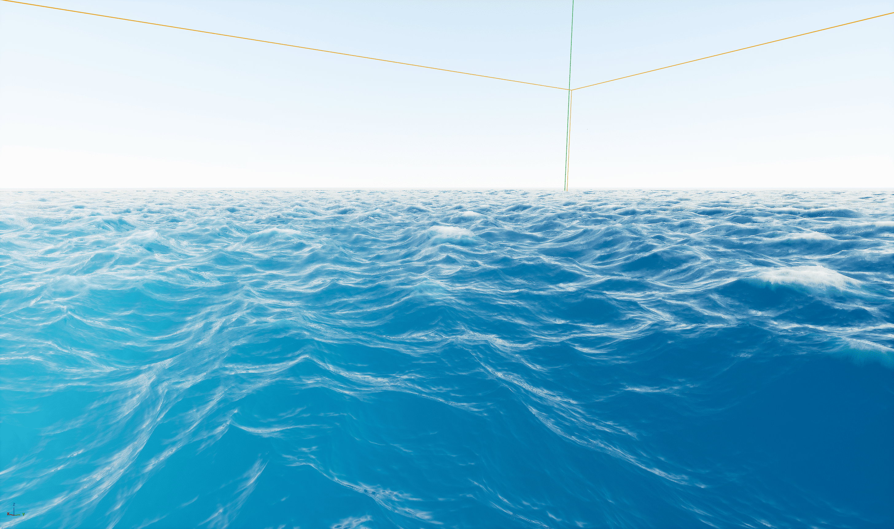 Stormy wave appearance