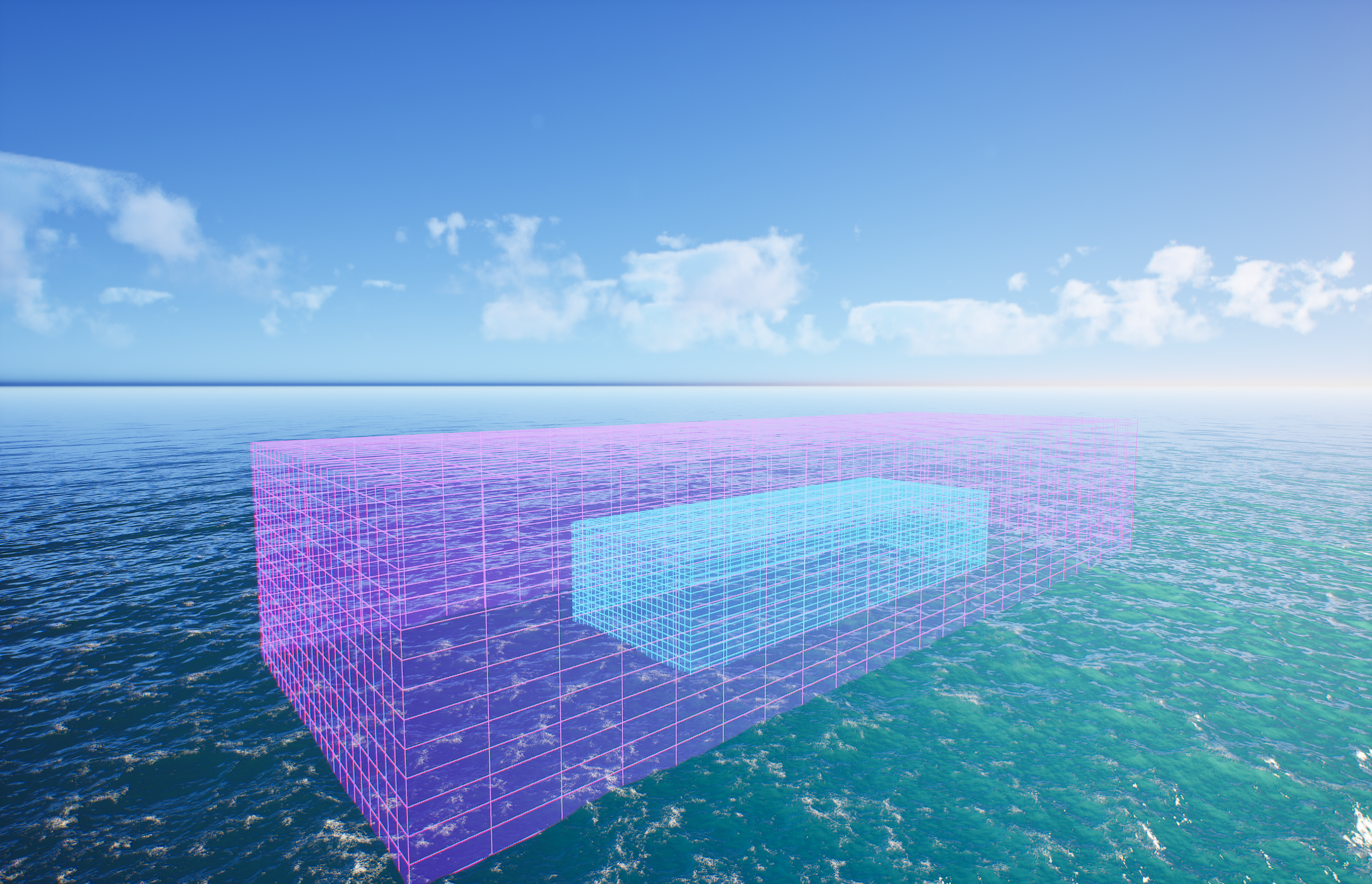 Debug visualization of audio attenuation volumes