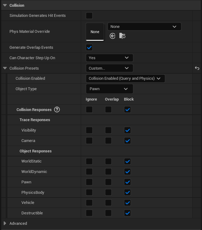 SM_FishingBoat Collision settings