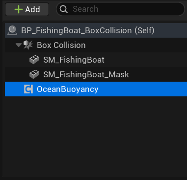 Selecting OceanBuoyancy component