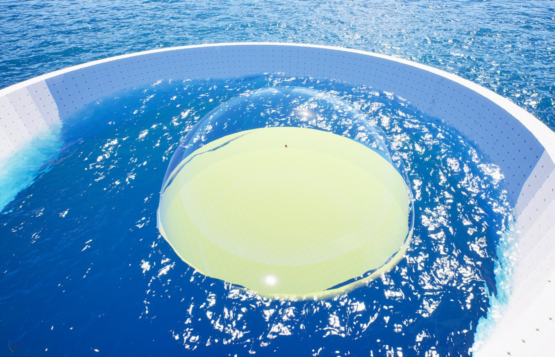 Dome without water connection - incorrect yellow interior