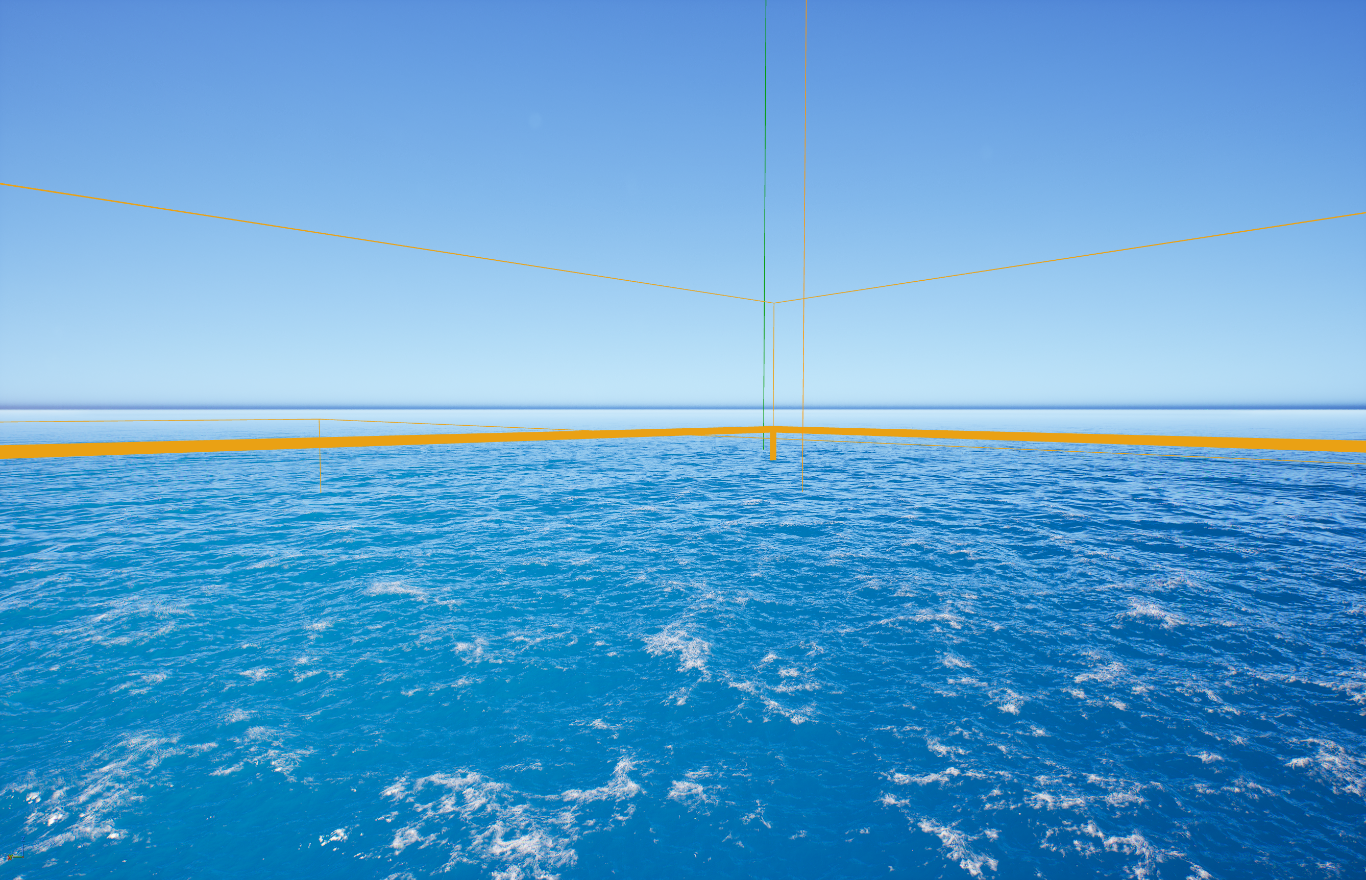 Debug bounds distant view showing horizon