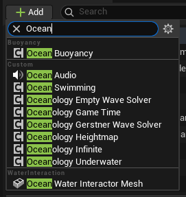 Add Ocean Swimming component