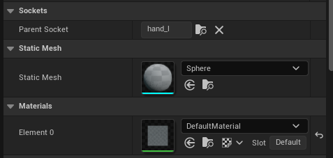 Left hand interactor configuration