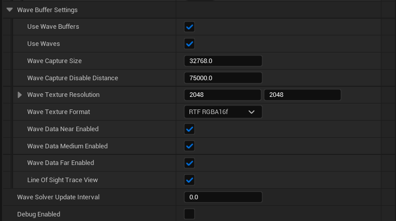 Wave Buffer Settings