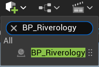 Add BP_Riverology from Quick Add menu